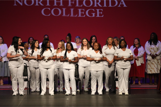 LPN to RN Bridge class of 2026 on stage
